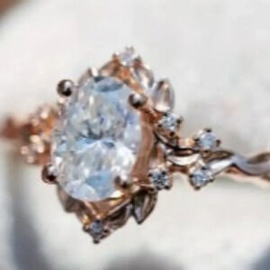 Elegant Rose Gold-Plated Ring with Cubic Zirconia - Size 9